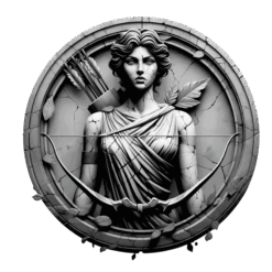 Ρολόι Τοίχου "Θεοί του Ολύμπου η Άρτεμις"